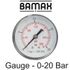Pressure Gauge 0-20bar1/4rear 63mm D6314r20 Packaged